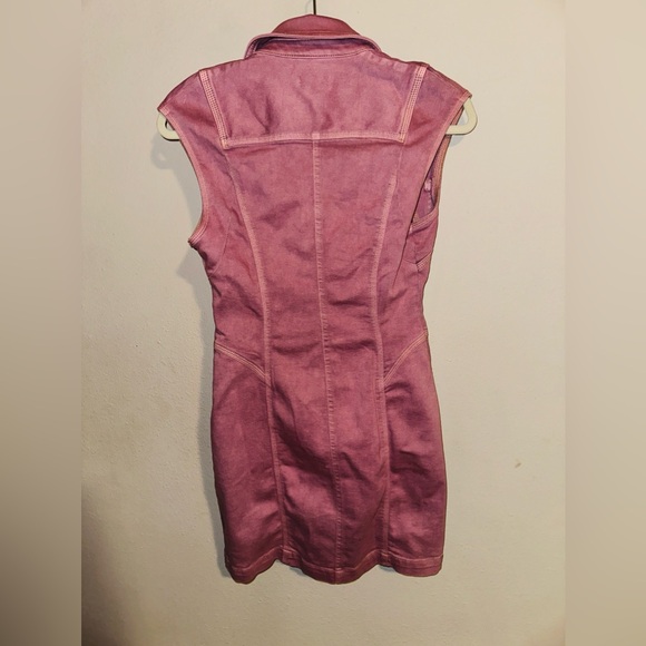 𝓝𝓮𝔀! Anthropologie Pilcro Seamed Button-Front Denim Mini Dress - Picture 7 of 7